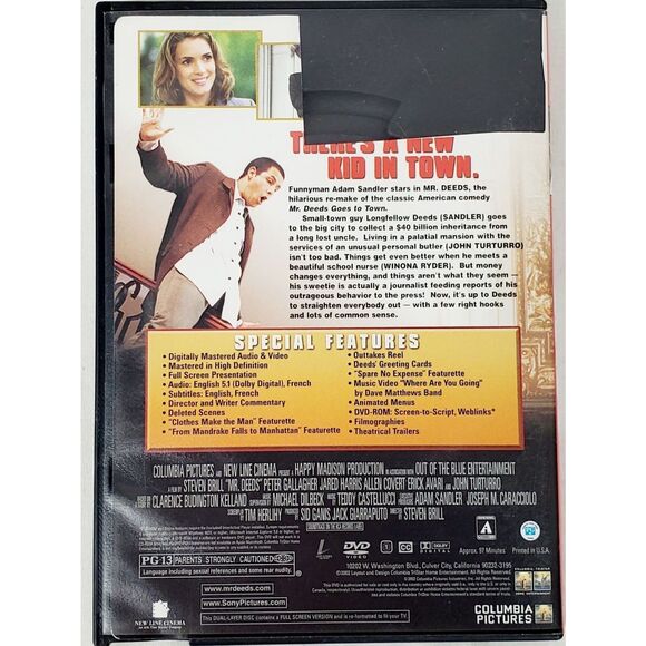 Mr. Deeds (2002) Full Screen DVD Movie - Picture 3 of 3